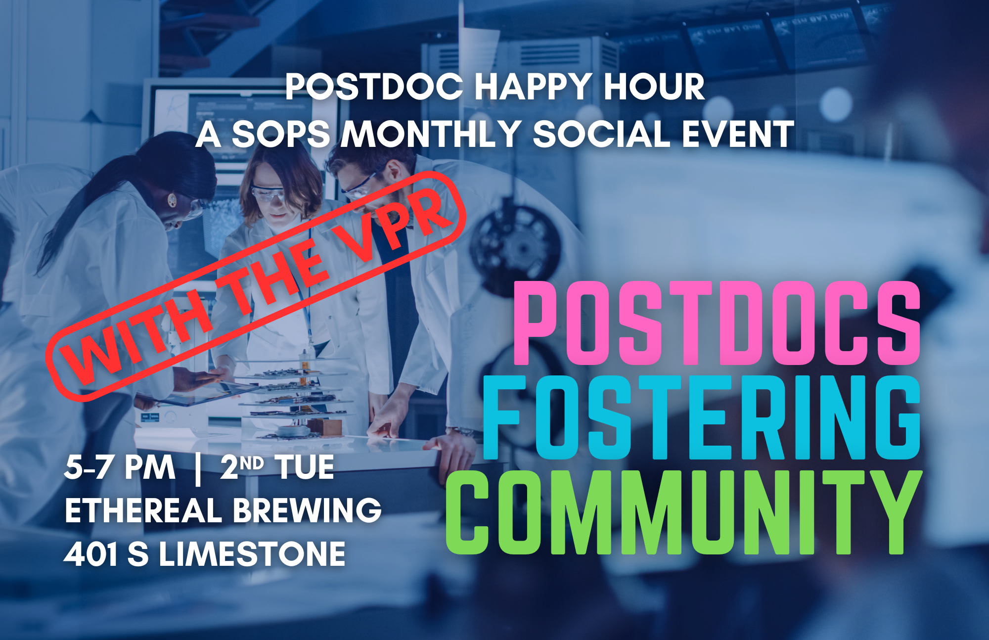 Postdoc Happy Hour Flyer