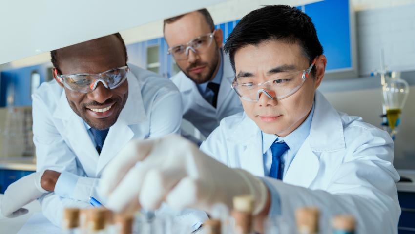 scientists in the lab